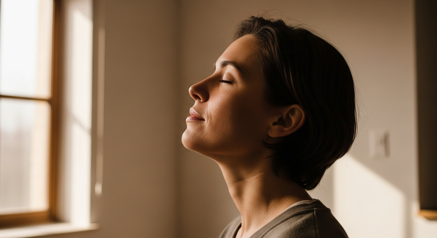 Femme sereine et calme